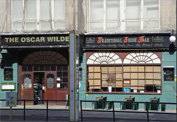 Germany, Berlin, Mitte, The exterior of the Oscar Wilde Bar on Friedrichstrasse