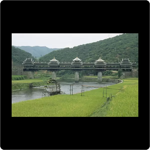 10087978. CHINA Guangxi Dong Wind and Rain Bridge