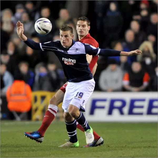 Millwall vs Charlton Athletic: Intense Moment in Npower Championship Match at The Den