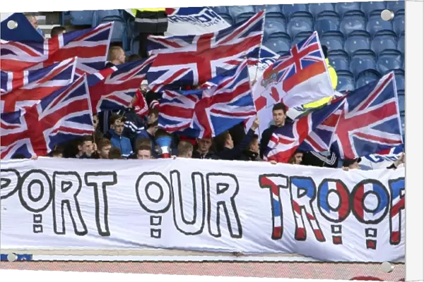 Rangers Football Club: Euphoric Championship Win - Fans Celebrate with Union Jacks at Ibrox Stadium (2003)