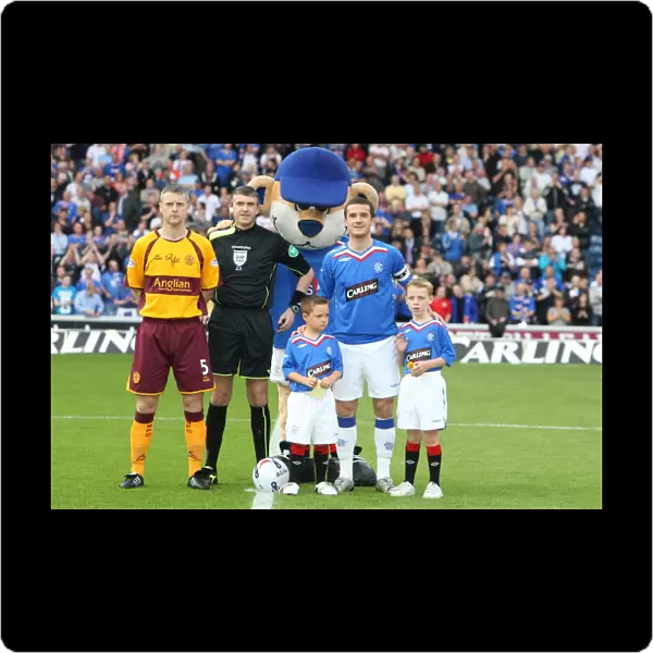 Rangers Clydesdale Bank Premier League Triumph: 1-0 Over Motherwell at Ibrox with the Rangers Mascot