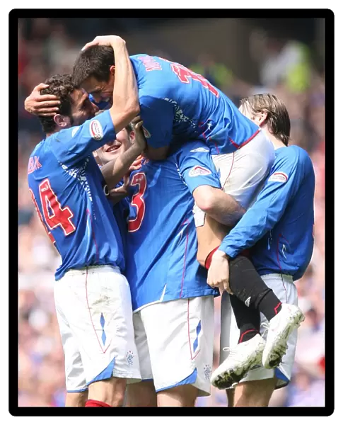Rangers Nacho Novo Scores the Second Goal: 3-1 Victory over Dundee United in the Clydesdale Bank Premier League at Ibrox