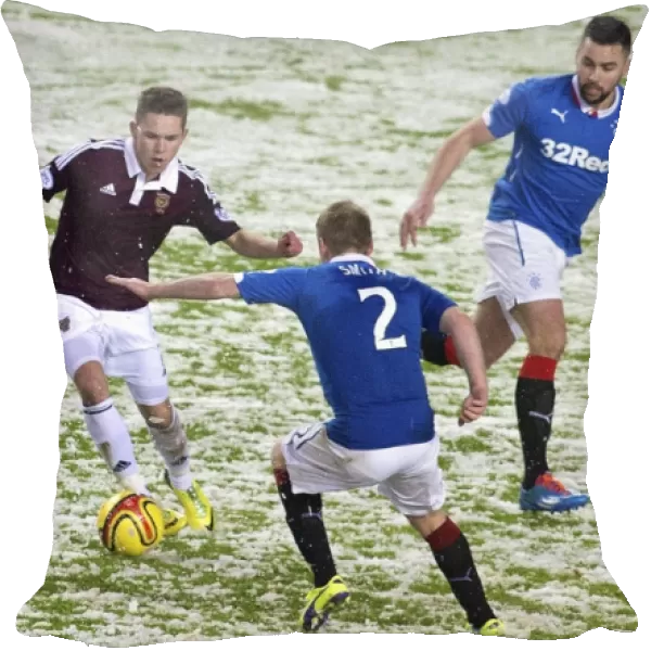 Rangers vs Hearts: Sam Nicholson Evades Steven Smith at Ibrox Stadium - Intense Scottish Championship Clash