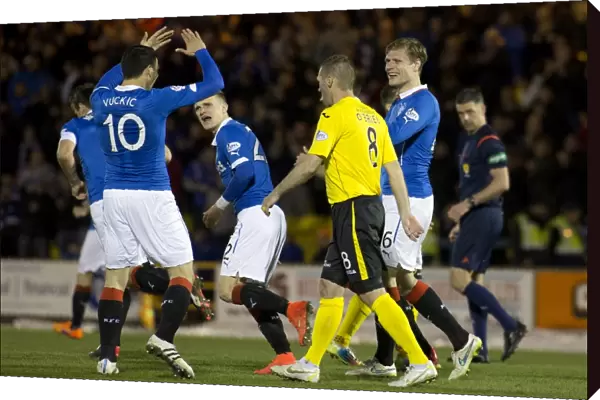 Marius Zaliukas Scores and Celebrates Glory for Rangers in Scottish Championship Match at Livingston