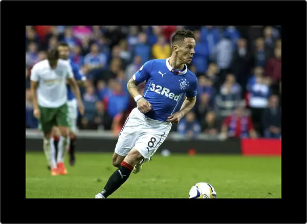 Rangers vs Hibernian: Ian Black in Action at the Scottish Premiership Play-Off Semi-Final First Leg, Ibrox Stadium