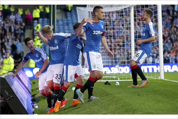 Double Trouble: Lee Wallace's Epic Dual Goal Celebration at Ibrox Stadium