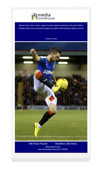 Rangers Nicky Clark in Action: League Cup Clash Against Airdrieonians at Excelsior Stadium