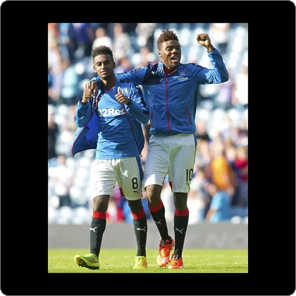 Rangers Football Club: Zelalem and Oduwa's Championship Victory Celebration at Ibrox Stadium