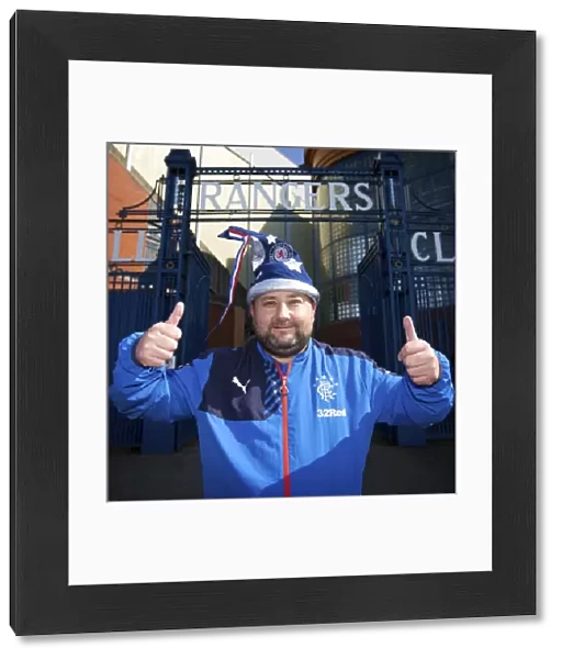 A Magical Hat Moment: Rangers Fan Paul Boyle's Standout Experience at Ibrox Stadium during Rangers vs Raith Rovers in the Ladbrokes Championship