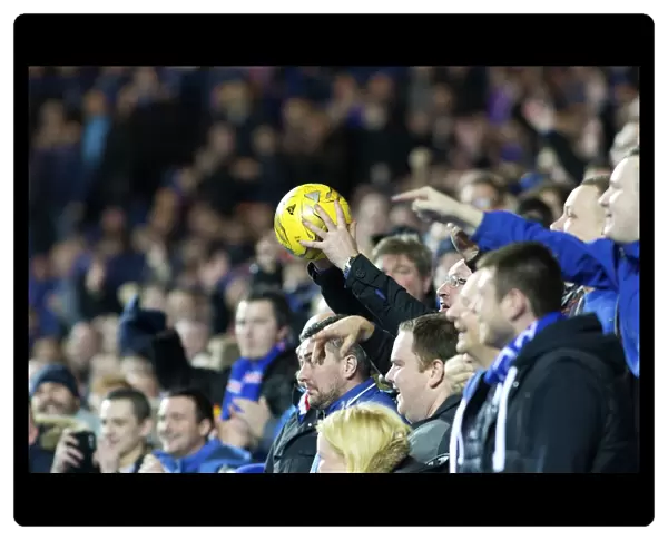 Rangers FC: Triumphant Fans Lift Scottish Cup Victory Ball at Ibrox Stadium