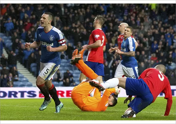 Rangers Lee Wallace Scores the Winning Goal in Scottish Cup Victory over Cowdenbeath at Ibrox Stadium