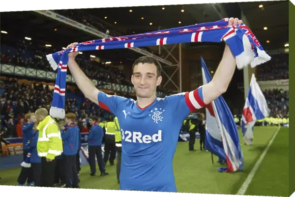 Lee Wallace's Championship Victory: Glasgow Rangers Celebrate Promotion at Ibrox Stadium