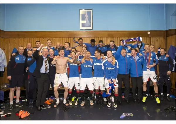 Mark Warburton and Rangers: Championship Victory Celebration in the Ibrox Dressing Room (2016-17)
