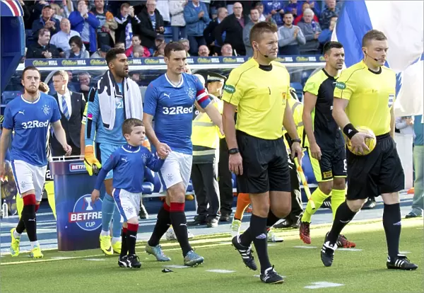 Lee Wallace and Rangers Mascots: Betfred Cup Victory Celebration at Ibrox Stadium