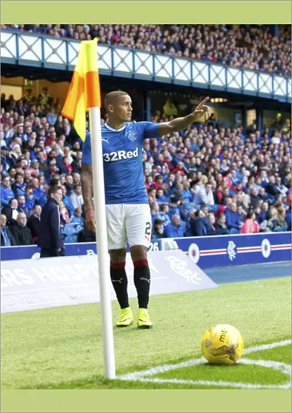 Rangers Tavernier in Action: Betfred Cup Showdown against Stranraer at Ibrox Stadium