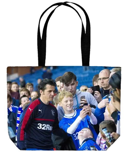 Rangers Joey Barton Greets Fans at Ibrox Stadium during Betfred Cup Match