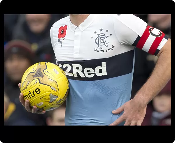 Rangers Honor Remembrance Day: Poppy-Adorned Shirts in Ladbrokes Premiership Match against Ross County