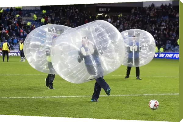 Bubble Football at Halftime: A Quirky Twist to Rangers vs Dundee's Scottish Premiership Match at Ibrox Stadium