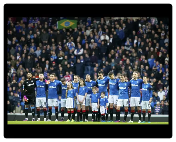 Rangers Football Club Honors Davie Provan: A Minute of Silence at Ibrox Stadium (Ladbrokes Premiership)