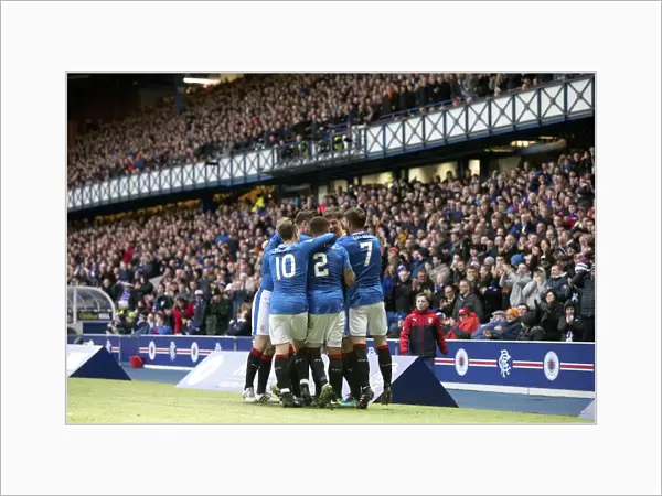 Rangers: Rob Kiernan's Thrilling Goal Celebration vs Heart of Midlothian, Ladbrokes Premiership, Ibrox Stadium