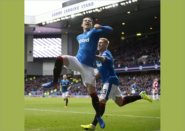 Rangers: Garner and Waghorn Celebrate Goals in Epic Scottish Cup Quarterfinal Victory at Ibrox Stadium