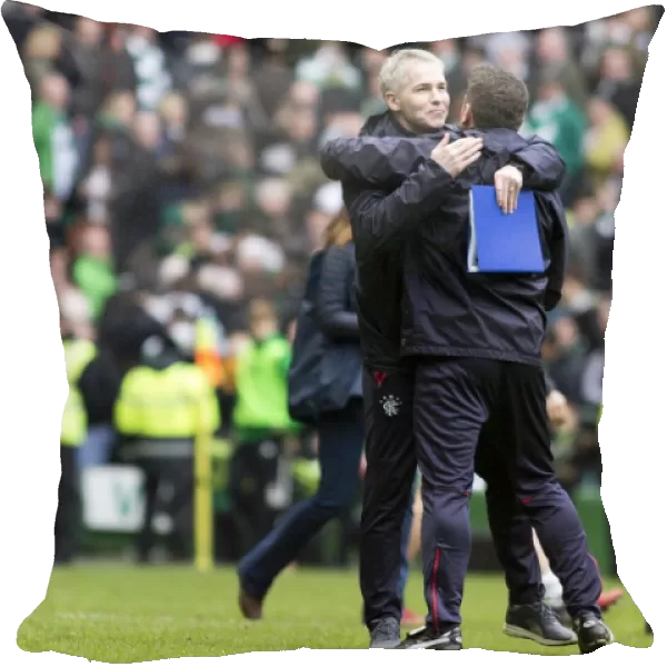 Glory Days: Murty and McCallum's Epic Celebration Amongst Ecstatic Rangers Fans (Scottish Premiership Title Win, Celtic Park, 2003)