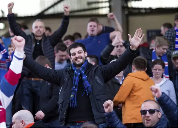 Rangers fans during the Ladbrokes Premiership match at Pittodrie Stadium, Aberdeen