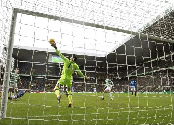 Rangers vs Celtic: Tavernier's Thwarted Shot by Gordon in Intense Premiership Clash
