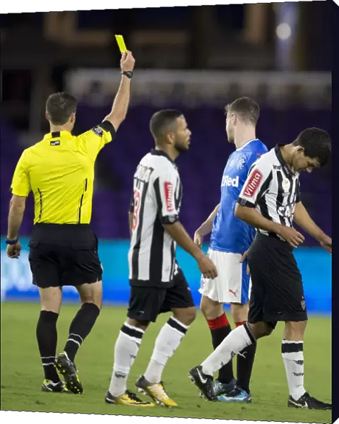 Rangers Andy Halliday Receives Yellow Card vs. Clube Atletico Mineiro in The Florida Cup