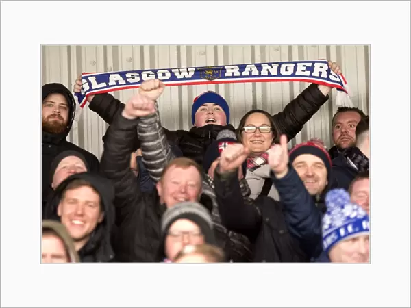Rangers Faithful Roar: Unwavering Support at Ayr United during the Scottish Cup Fifth Round (2003 Champions)