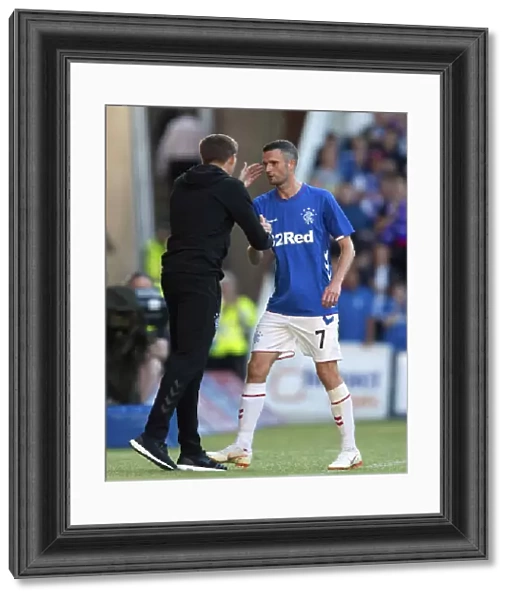 Steven Gerrard and Jamie Murphy: A Pre-Season Greeting at Ibrox Stadium - Rangers Football Club