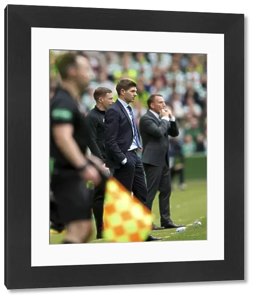 Steven Gerrard's Disappointment: Rangers FC Manager's Reaction at Celtic Park during Ladbrokes Premiership Match