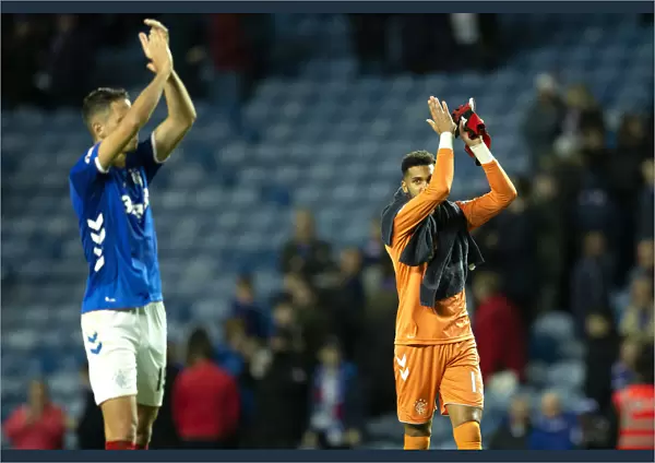 Rangers Wes Foderingham Honors Fans: Quarter Final Betfred Cup Match vs Ayr United at Ibrox Stadium