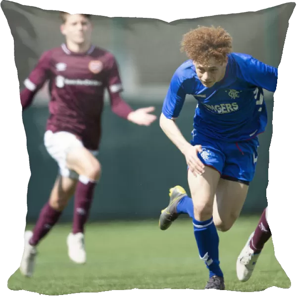 Young Talents Clash: Nathan Young-Coombes of Rangers vs Hearts in U18 League at Oriam, Edinburgh
