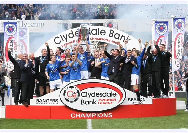 Rangers Football Club: SPL Champions - Celebrating Victory with Captain David Weir at Ibrox Stadium