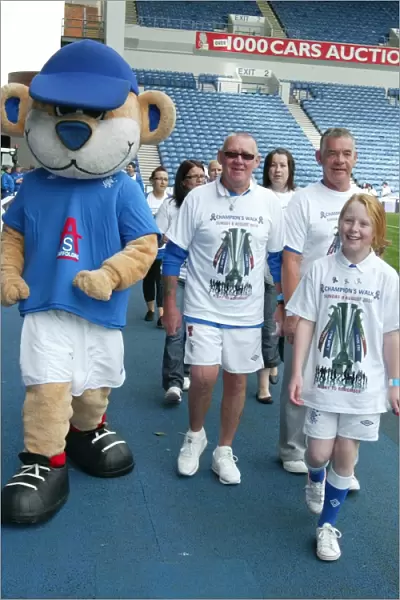 United for Charity: Rangers Fans Champions Walk 2010 with Broxi Bear