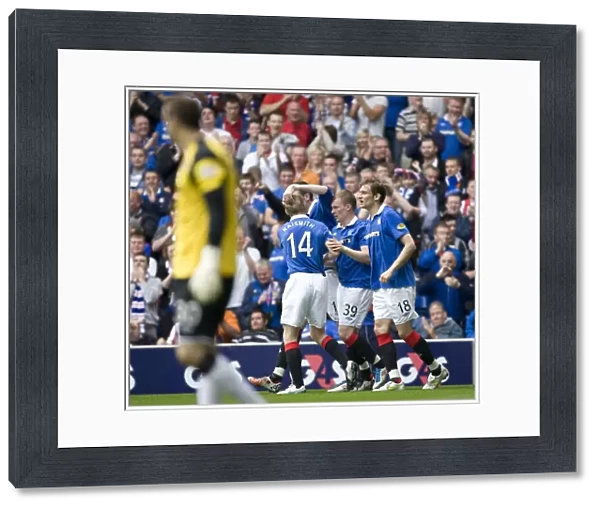 Rangers 4-0 Hearts: Jelavic's Euphoric Goal Celebration at Ibrox - Clydesdale Bank Scottish Premier League