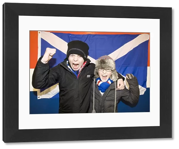 Rangers Football Club: Family Fun in Broomloan Stand Celebrates 4-0 Victory over Hibernian (Scottish Premier League)