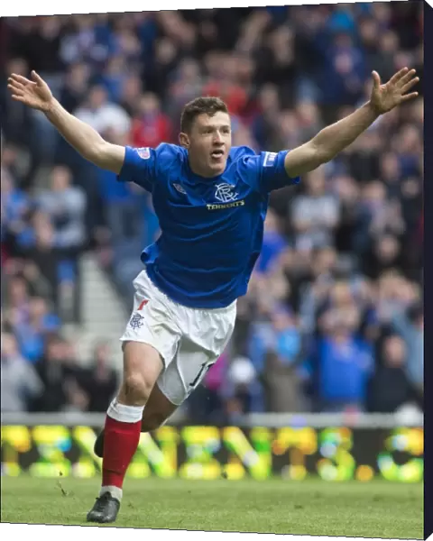Rangers Fraser Aird: Jubilant Moment as He Scores the Winner Against Berwick Rangers in Scottish Third Division (1-0), Ibrox Stadium