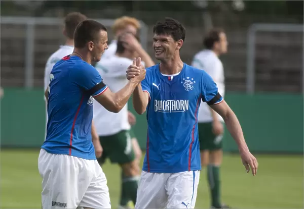 Rangers Lee McCulloch Scores the Opening Goal vs. FC Gutersloh: 1-0