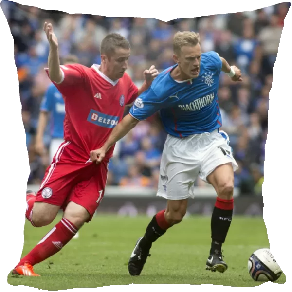 Intense Rivalry: A Football Battle - Dean Shiels vs Greg Cameron at Ibrox Stadium (Rangers 4-1 Brechin City)