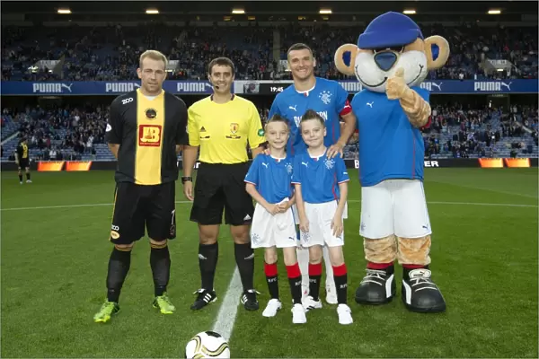 Rangers Football Club: Lee McCulloch and Mascots Celebrate Ramsden's Cup Upset against Berwick Rangers (2-0) at Ibrox Stadium