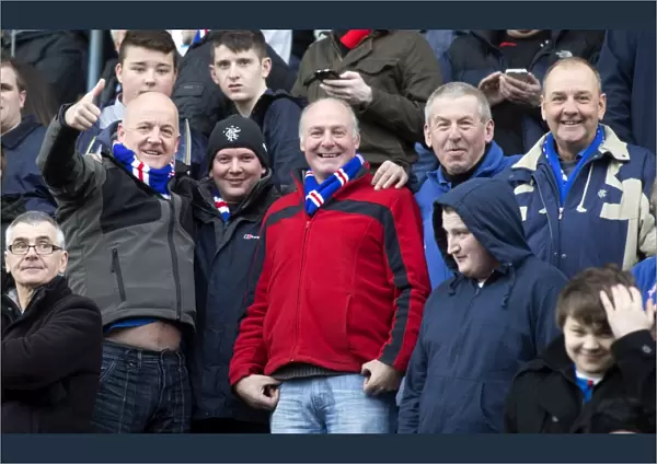 Triumphant Rangers FC Fans Celebrate at Falkirk Stadium during the Scottish Cup Fourth Round (2003)