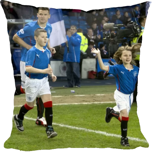Rangers Football Club: Lee McCulloch and Mascots Kick-Off Scottish Cup Match at Ibrox Stadium (Champions & Cup Winners 2003)