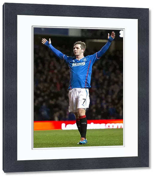 Rangers David Templeton: Celebrating Glory in Scottish Cup Match vs. Dunfermline Athletic at Ibrox Stadium