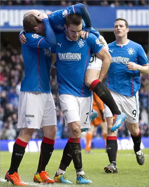 Rangers Football Club: Nicky Law Scores at Ibrox - Celebrating with Scottish Cup Champions Andy Little and David Templeton (2003)
