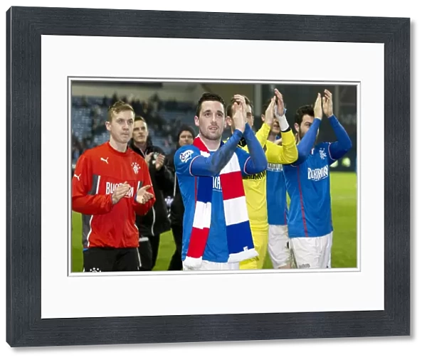 Rangers Football Club: Robbie Crawford and Nicky Clark Celebrate Winning the Scottish League One Title at Ibrox Stadium