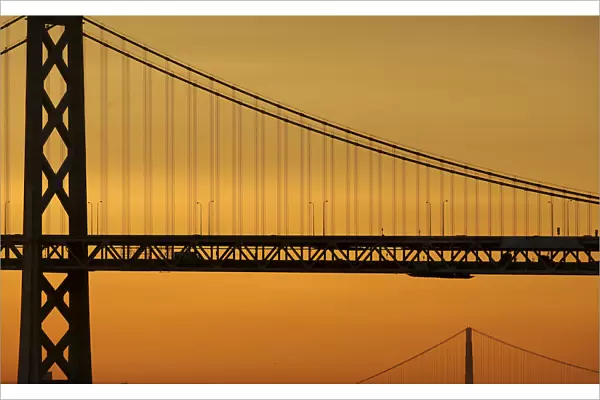 The San Francisco Bay Bridge is pictured in San Francisco