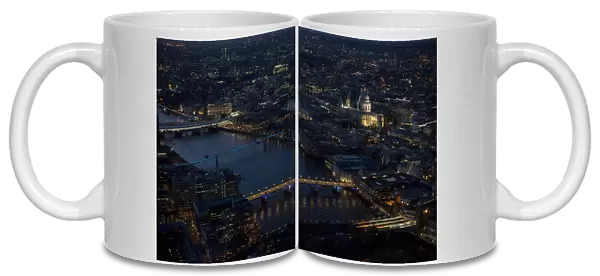 St. Pauls Cathedral is pictured from The View gallery at the Shard in London