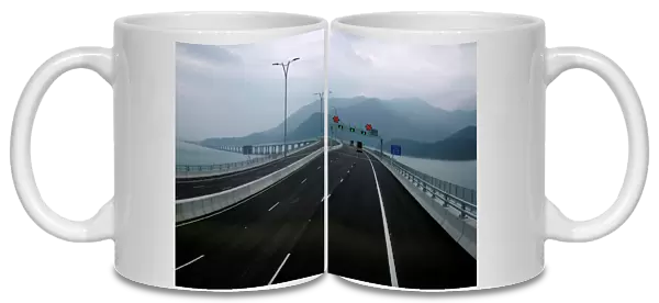 View on the Hong Kong side of the Hong Kong-Zhuhai-Macau bridge